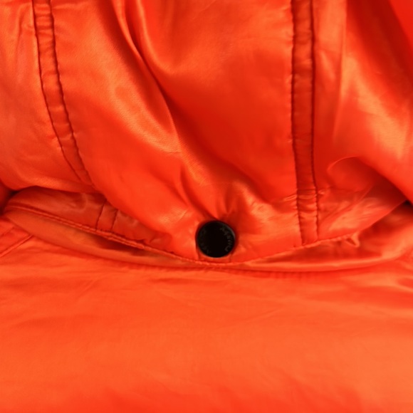 Happy Kids White Goose Down Puffer Jacket Women's Size M Orange Red Size M - Picture 10 of 10